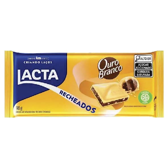 CHOC LACTA 98G RECH CREM OURO BCO